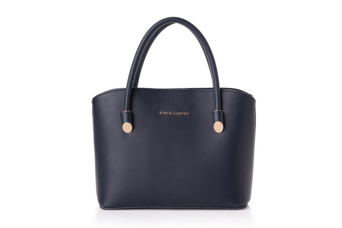 Vince Camuto Bolso Ravenna Dark Blue, Bolso de Piel de Polivinilo Azul Oscuro, Dimensiones 25x10x20 cm